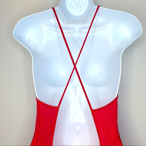 Vintage Miss Elaine Red Long Nightgown Size Medium - Picture 8 of 10